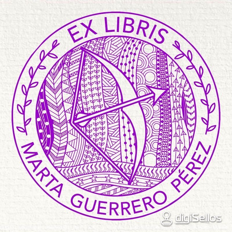 Sello ex libris Sagitario