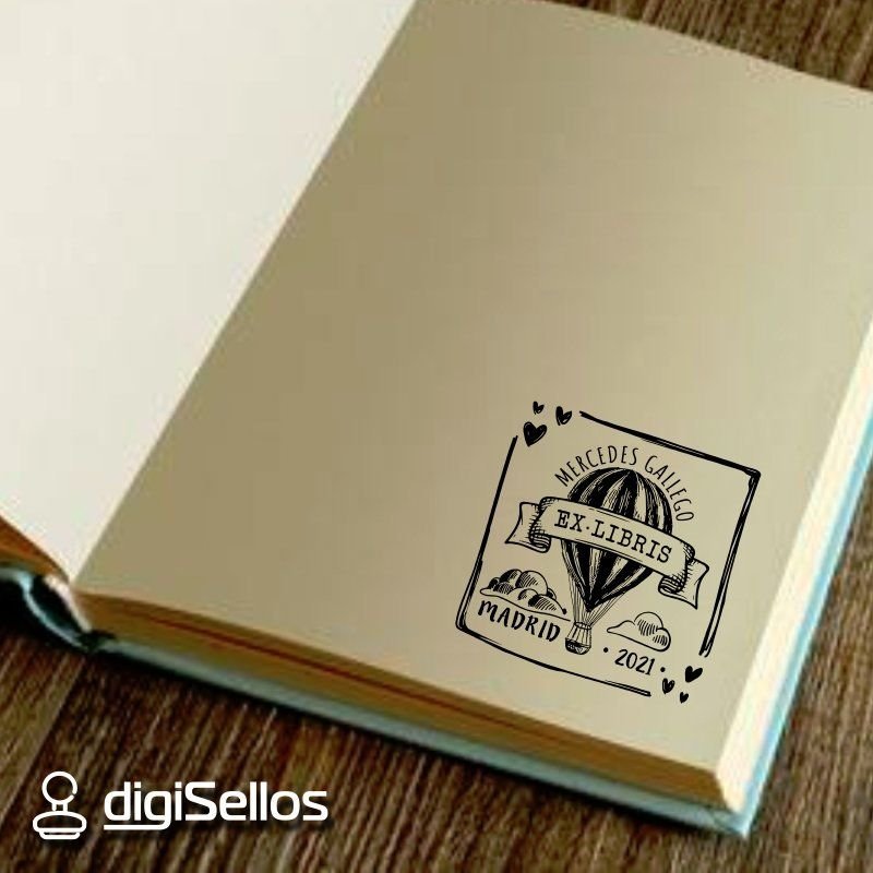 Balloon book stamp