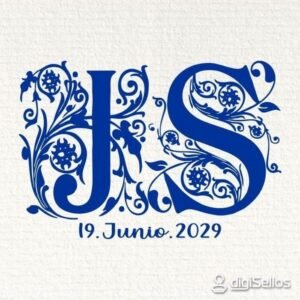 Wedding stamp with initials