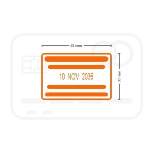 45 x 30 rubber stamp template with date function