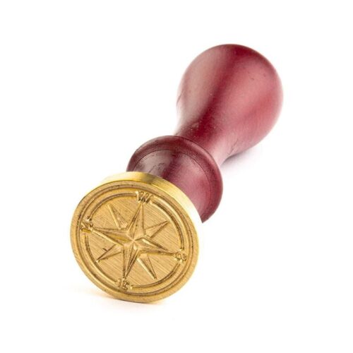 pink-compass-seal Compass rose wax seal